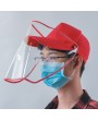 Unisex Baseball Cap Anti-Dust Anti-Wind Adjustable Removable Transparent Shield Outdoor Cap