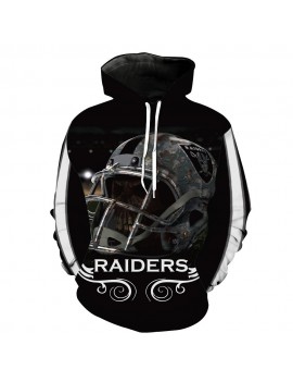 Oakland Raiders Oakland Raiders Football Team 3D Digital Print Sweater Hoodie  M