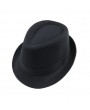New Fashion Women Men Hat Curly Floppy Brim British Jazz Hip-Hop Fedora Hat Cap Unisex Black