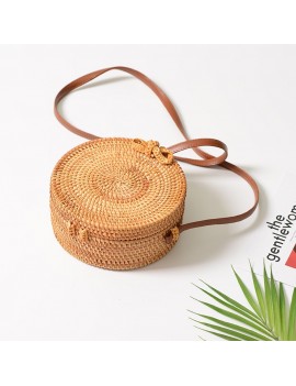 Mini Size Women Use Elegant Handmade Beach Portable Rattan Weaving Bag Strip Manual Bandbag Knitted by Hand Stylish Shopping Shoulder Crossbody Handbags with Bowknot