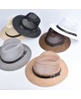 Women Spring Summer Sum Cap Hollow Out Wide-Brim Fedora Hats Bowler Floppy Straw Caps Beach Sunhats