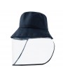 Unisex Protective Face Shield Cover Hat Fisherman Cap with Detachable Clear Facial Shield Dual-use Sun Hat