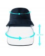 Unisex Protective Face Shield Cover Hat Fisherman Cap with Detachable Clear Facial Shield Dual-use Sun Hat