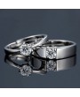 Lovers Couple Simple Proposal Gift Ring 1 Pair