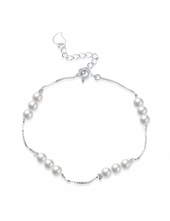 925 Pure Silver  Exquisite Small Pearl Bracelet
