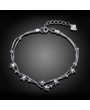 925 Pure Silver Romantic Star Bracelet