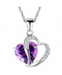 Heart Shaped Artificial Crystal Clavicle Necklace